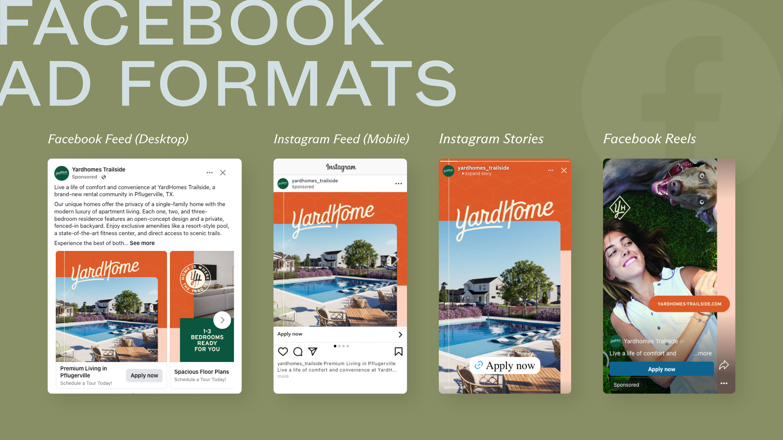 facebook ads for apartments format examples