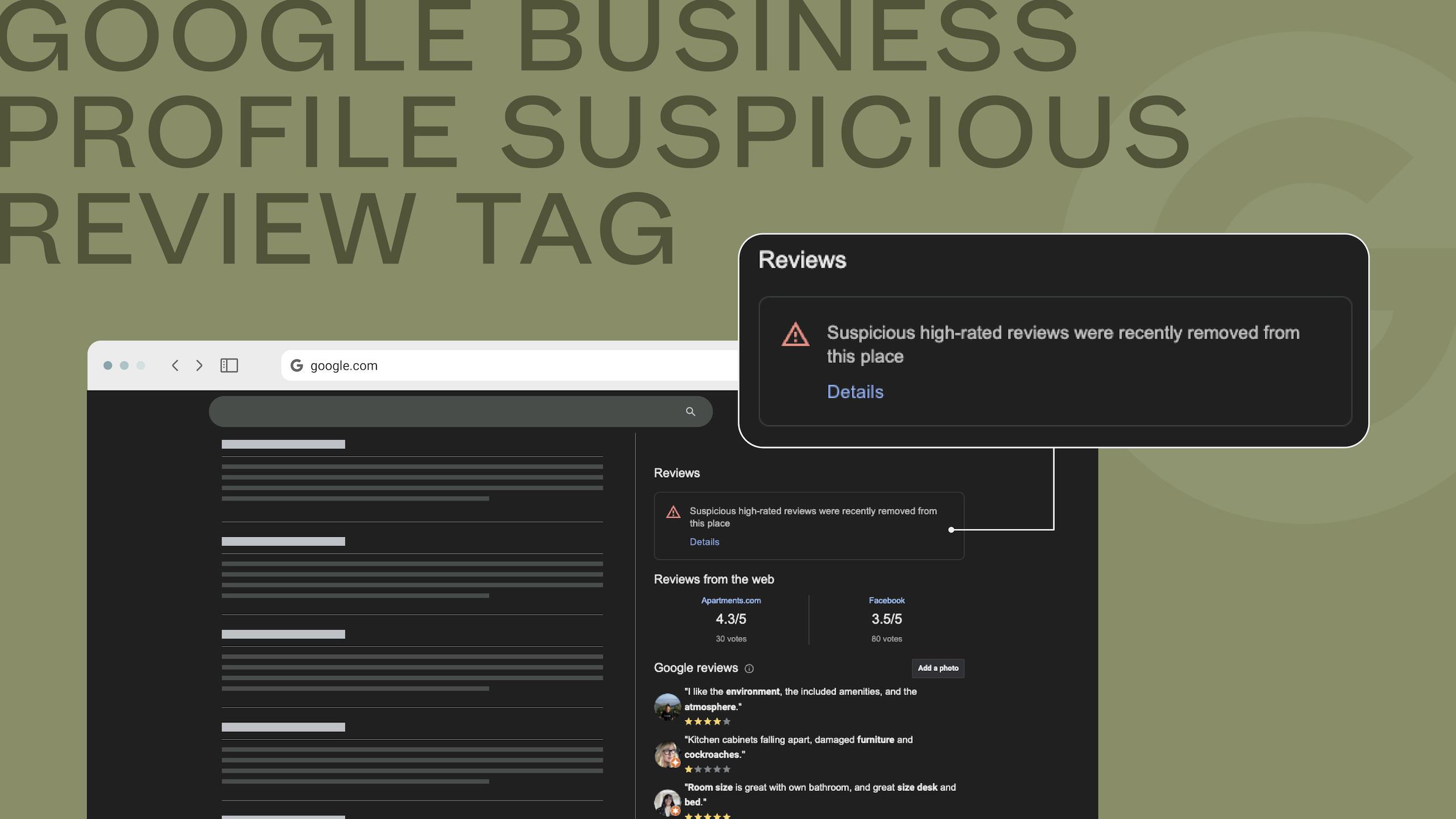 google business profile suspicious review tag example
